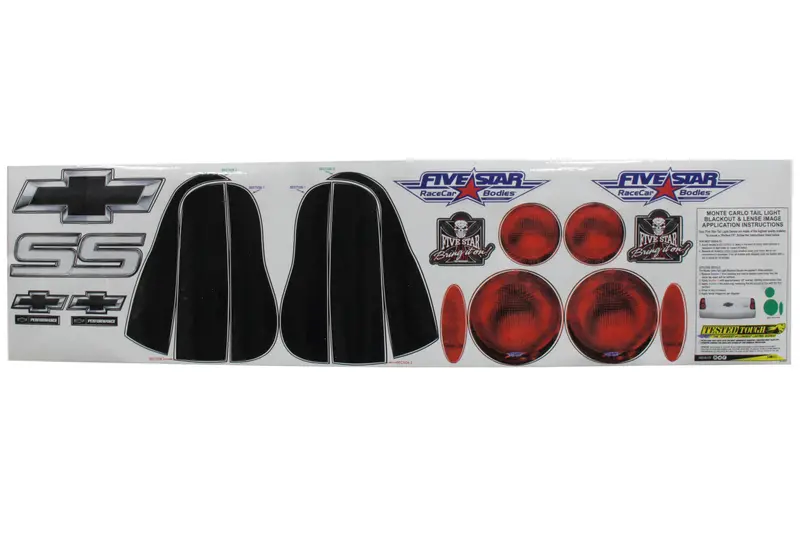Fivestar 630-450-Id00 Motorcycle Tail Light Decal Set 1