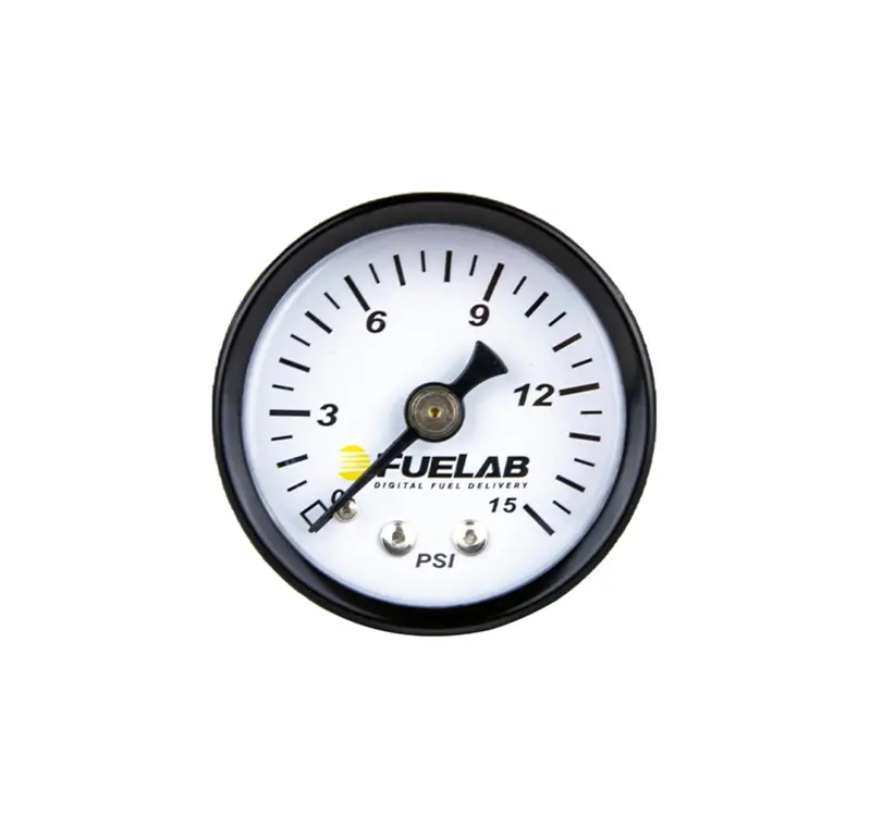 Fuelab 71502 Carburetor-Compatible Fuel Pressure Gauge — 0–15 Psi Range, Analog Dial 1