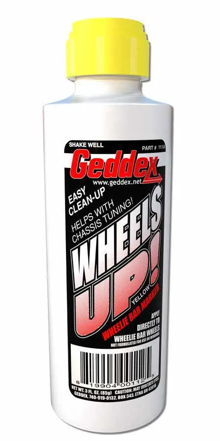 Geddex Wheels-Up Wheelie Bar Marker – Yellow, 3 Oz Bottle 1