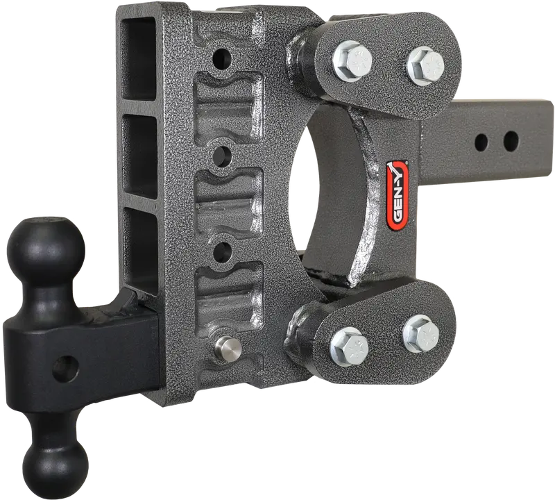 Gen-Y The Boss Torsion-Flex Dual-Ball Hitch – Adjustable 3" Shank With 6" Drop And Dual Receiver Options 1