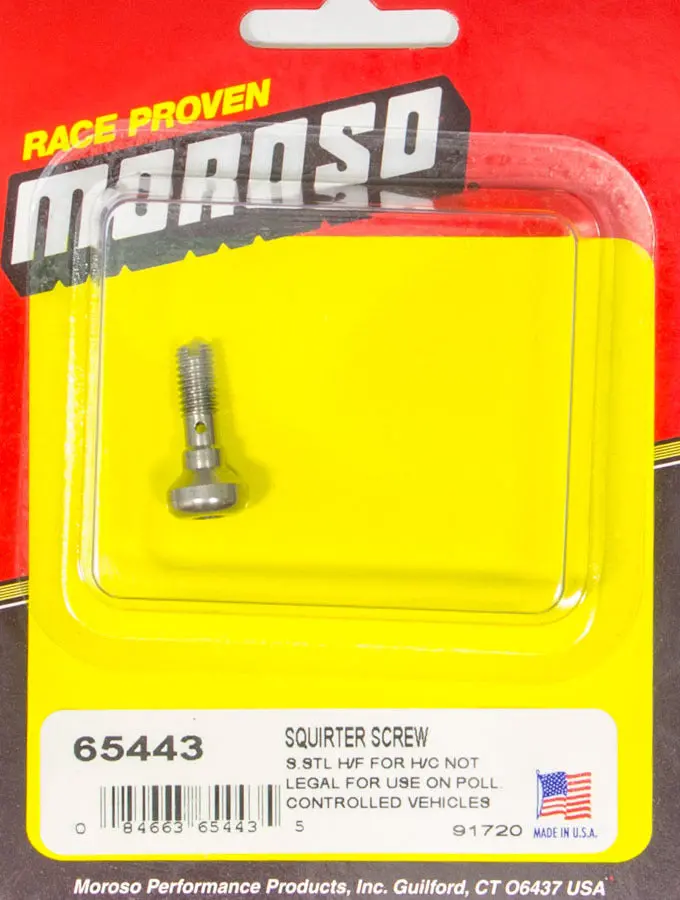 Moroso 65443 High-Flow Alcohol Fuel Squirter Screw – Racing-Grade Precision Component 1