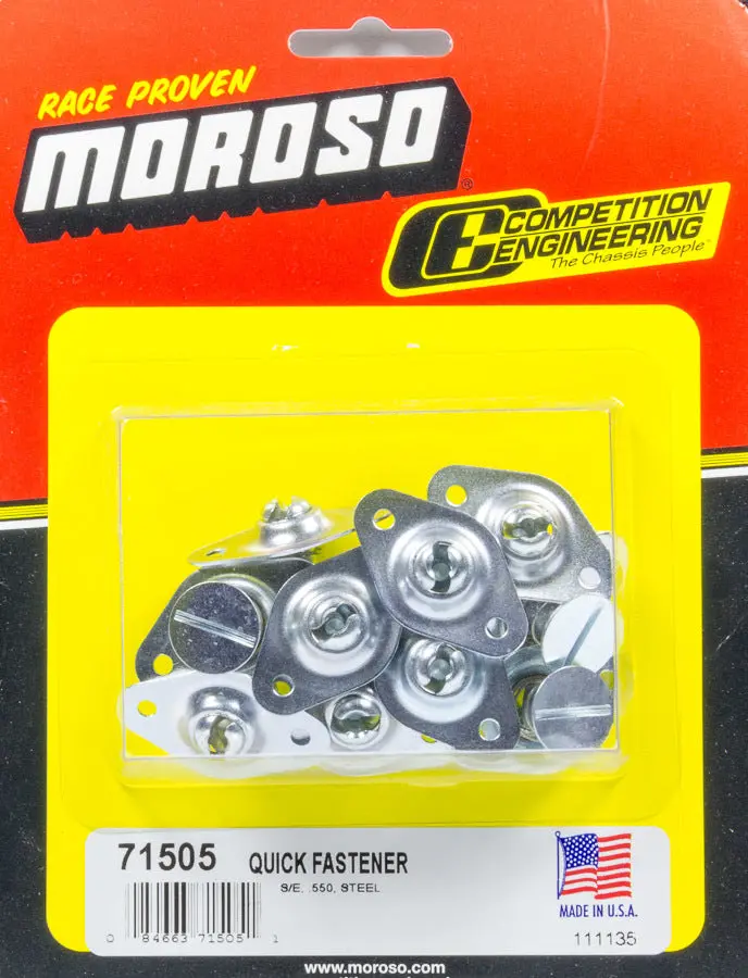 Moroso Self-Ejecting Fasteners – High-Strength .550" Long Body Retaining Clips 1