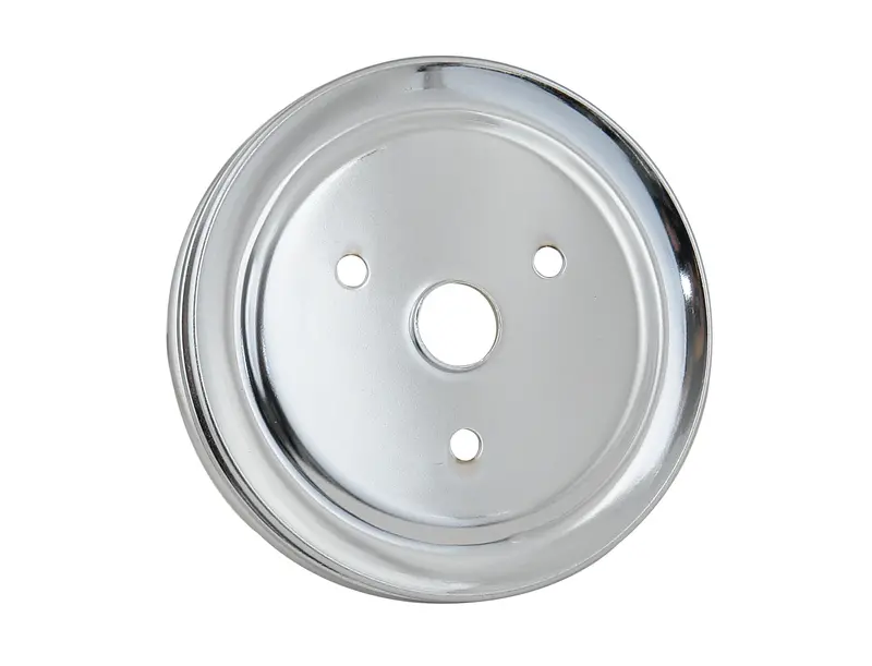 Mr Gasket 4973 Chrome Double-Groove Crank Pulley For Short-Water-Pump Engines 1