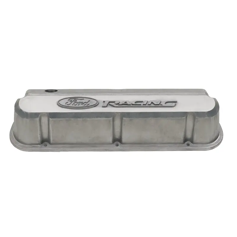 Proform Aluminum Slant-Edge Valve Covers – Unfinished Finish With Raised Ford Logo For Small-Block Ford 1