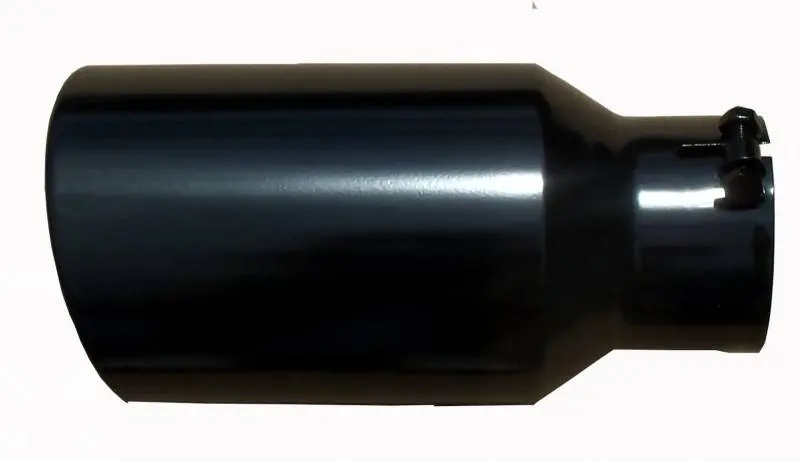 Pypes Performance Exhaust Tail Pipe Tip – 3.5" Id X 4.5" Od, Rolled Edge, Black 304 Stainless Steel 1