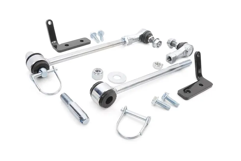 Rough Country 1029 Front Sway Bar Disconnects – 2.5-Inch Lift, 2007–2018 Jeep Wrangler Jk 1