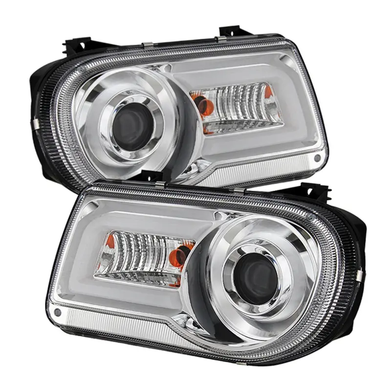 Spyder Auto 5075666 Led Projector Headlight Assembly – Includes Drl & H1 High Beam, Chrome Housing 1