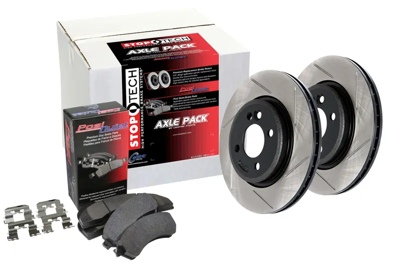 Stoptech 937.44036 Street Axle Pack – Front Slotted Brake Kit For Daily Driving 1