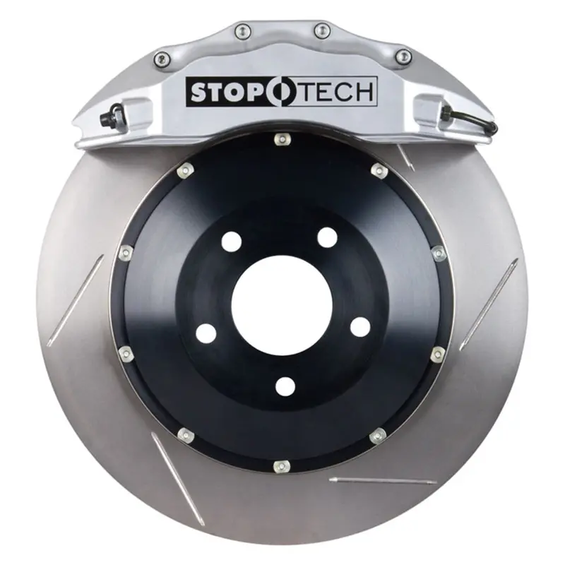 Stoptech Big Brake Kit 83.B33.6800.61 – Rear Silver Calipers With Drilled Two-Piece Rotors 1