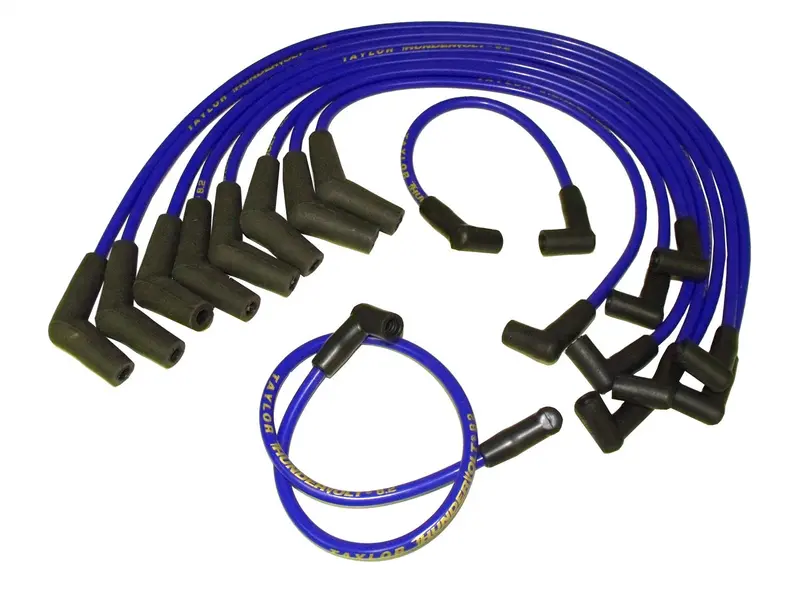Taylor Thundervolt 8.2Mm Ignition Wires – Spiro-Wound Blue Spark Plug Cables, Custom Length 1