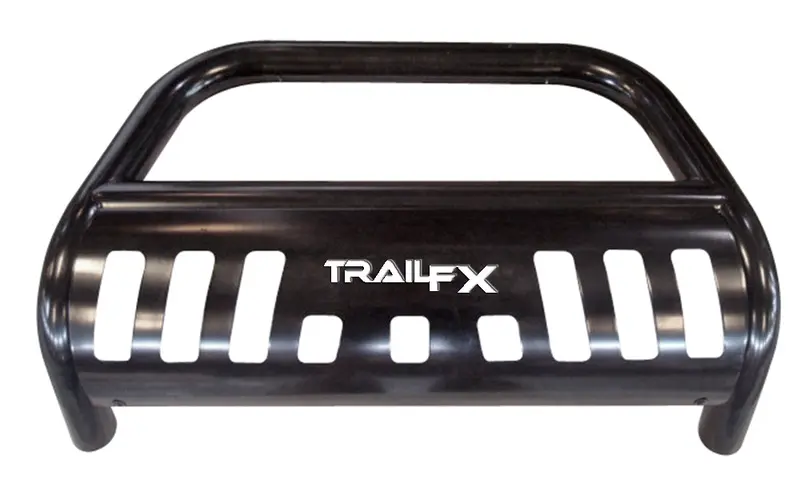 Trailfx B0033B Powder-Coated Black Steel Bull Bar — 3-Inch Diameter With Integrated Skid Plate 1