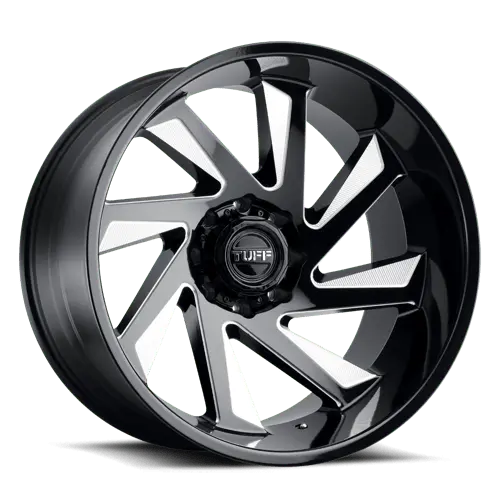 Tuff Tut1B 24X14-Inch Off-Road Wheel – 5X5.0-Inch Bolt Pattern, Gloss Black Machined, -72Mm Offset 1