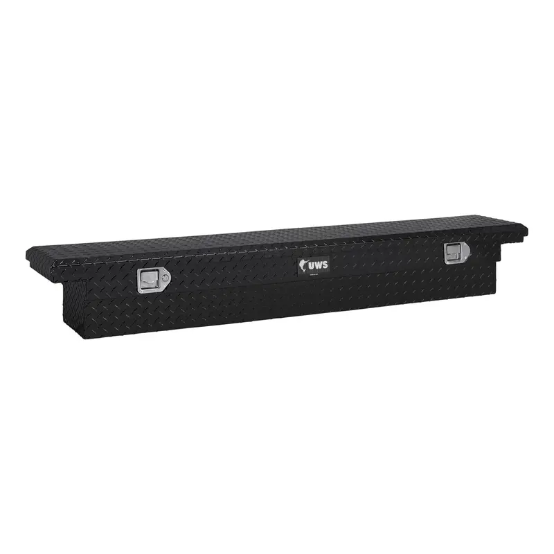 Uws Gloss Black Slim-Line Aluminum Truck Tool Box – 69-Inch Low-Profile Design 1