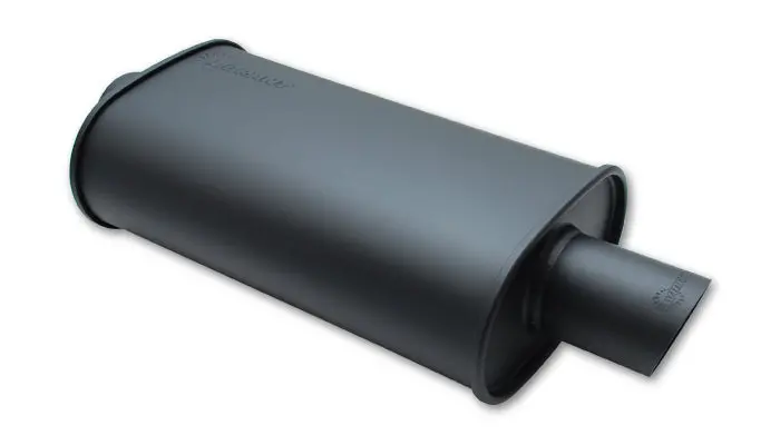 Vibrant Performance 1146 Streetpower Flat-Black Oval Muffler – 2.5-Inch Inlet With 5-Inch Tip 1