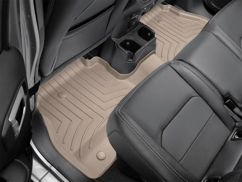 Weathertech Rear Floorliner – Custom Molded Tan Mat For Enhanced Protection 1